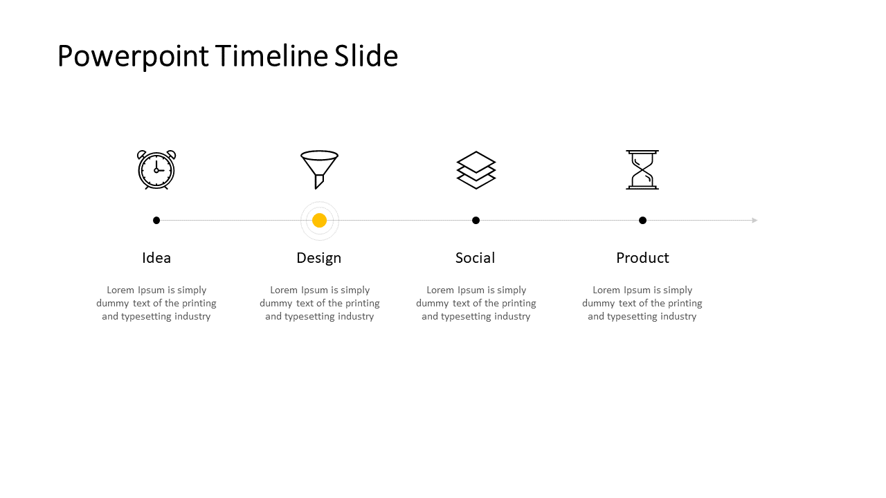 PowerPoint Timeline Slide for Project Overview Presentation