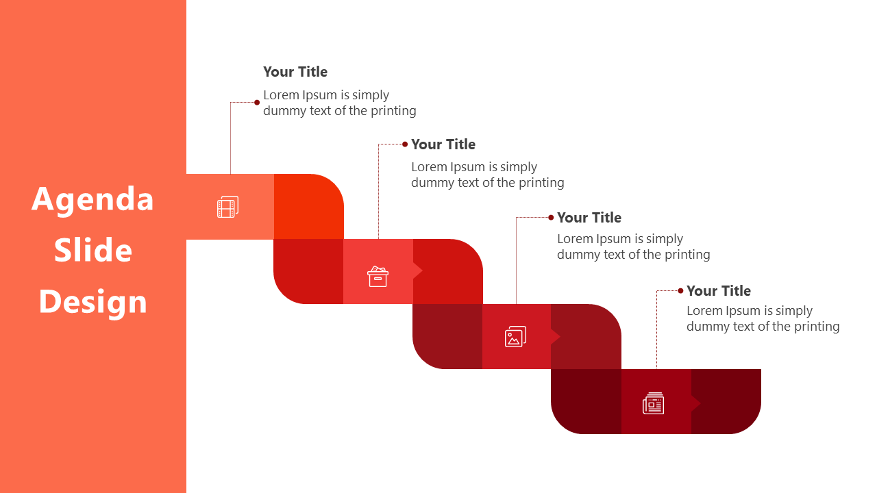 Agenda Design PPT And Google Slides Template With Red Color