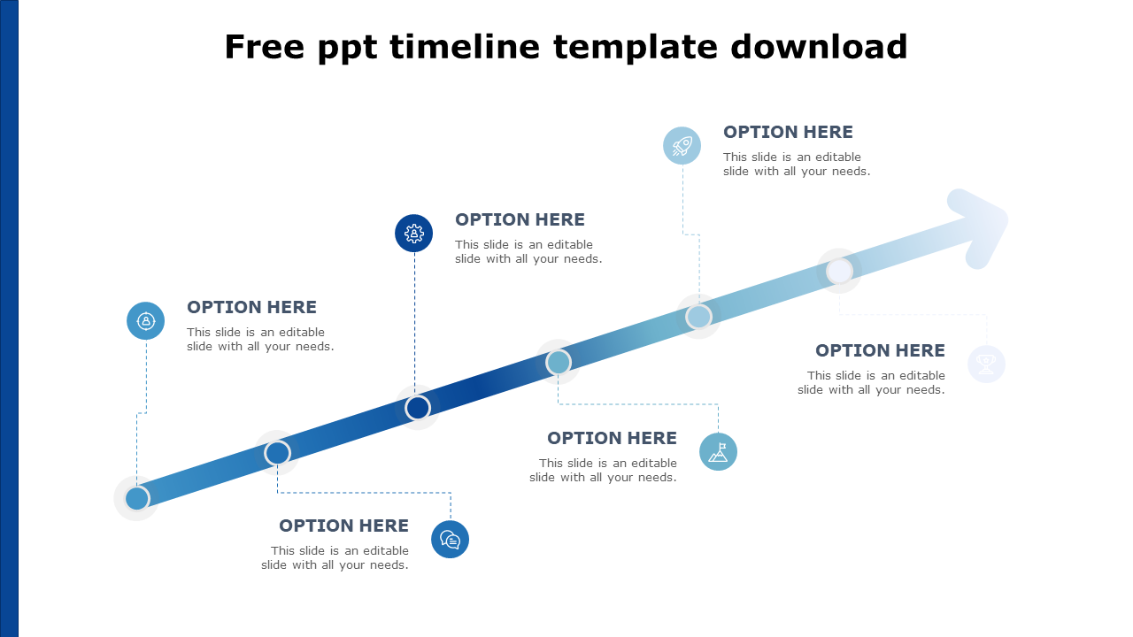 Free PPT Timeline Template Download-Arrow Model