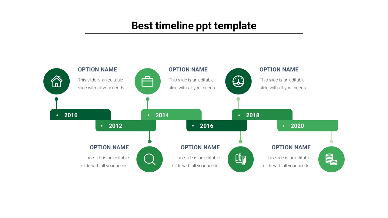 Concise Best Timeline PowerPoint Template and Google Slides