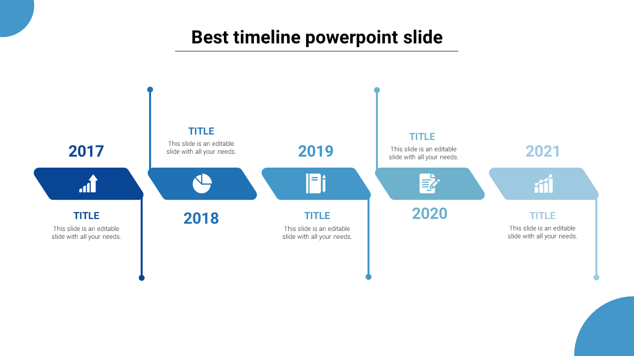 Best Timeline PowerPoint Slide-Five Steps Presentation