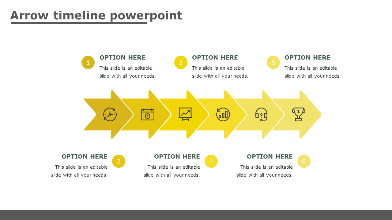 Arrow Timeline PowerPoint and Google Slides Themes