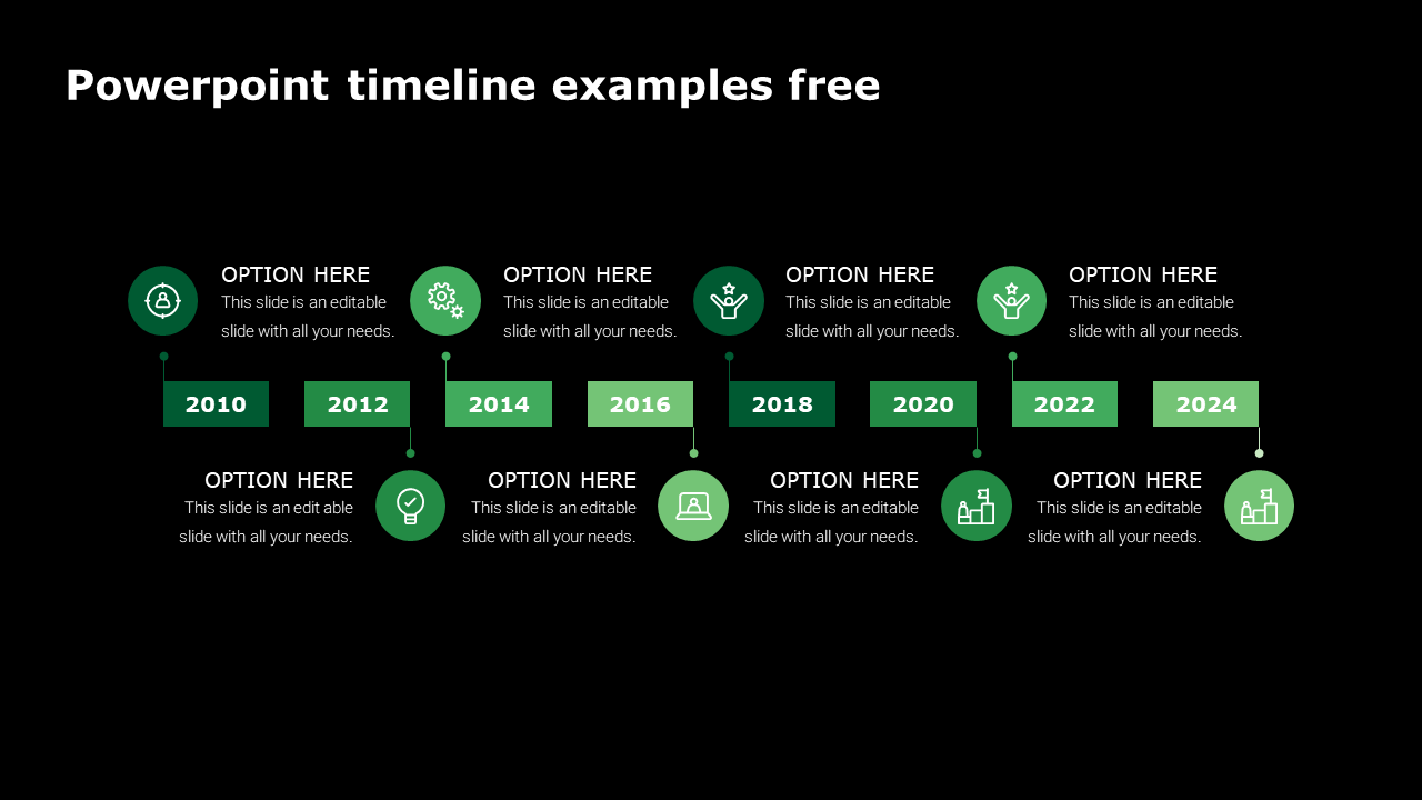 Enrich your PowerPoint Timeline Examples Free Slides