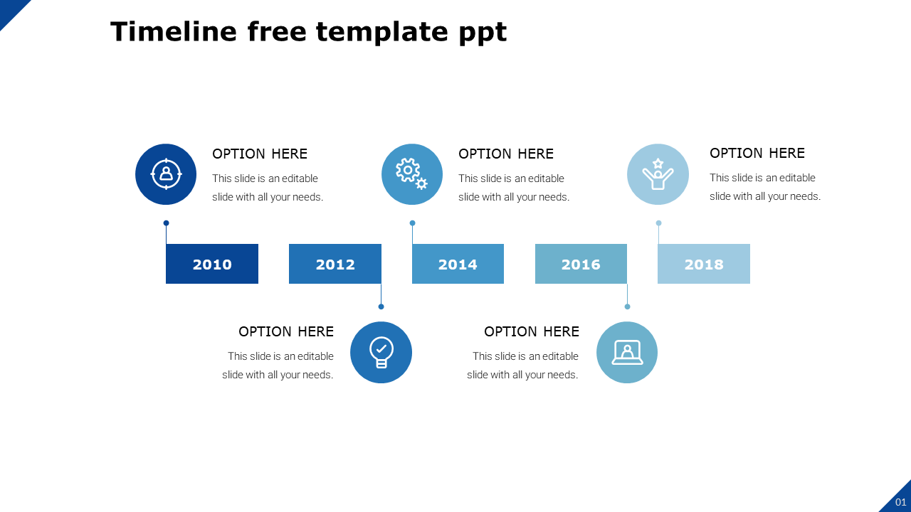 Our Predesigned Timeline Free Template PPT Presentation