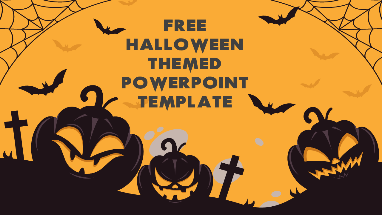 Hình nền Powerpoint Một Cảnh Halloween Với Đèn Lồng Giấy Và Dơi miễn phí -  Slidesdocs