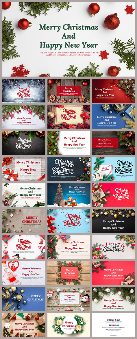 Christmas Wallpaper PowerPoint And Google Slides Templates