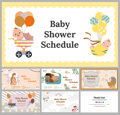 Baby Shower Schedule PowerPoint And Google Slides Templates