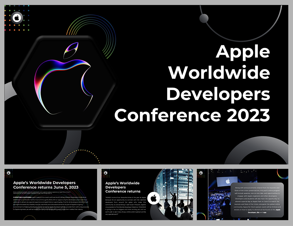 Apple Worldwide Developers Conference 2023 Google Slides