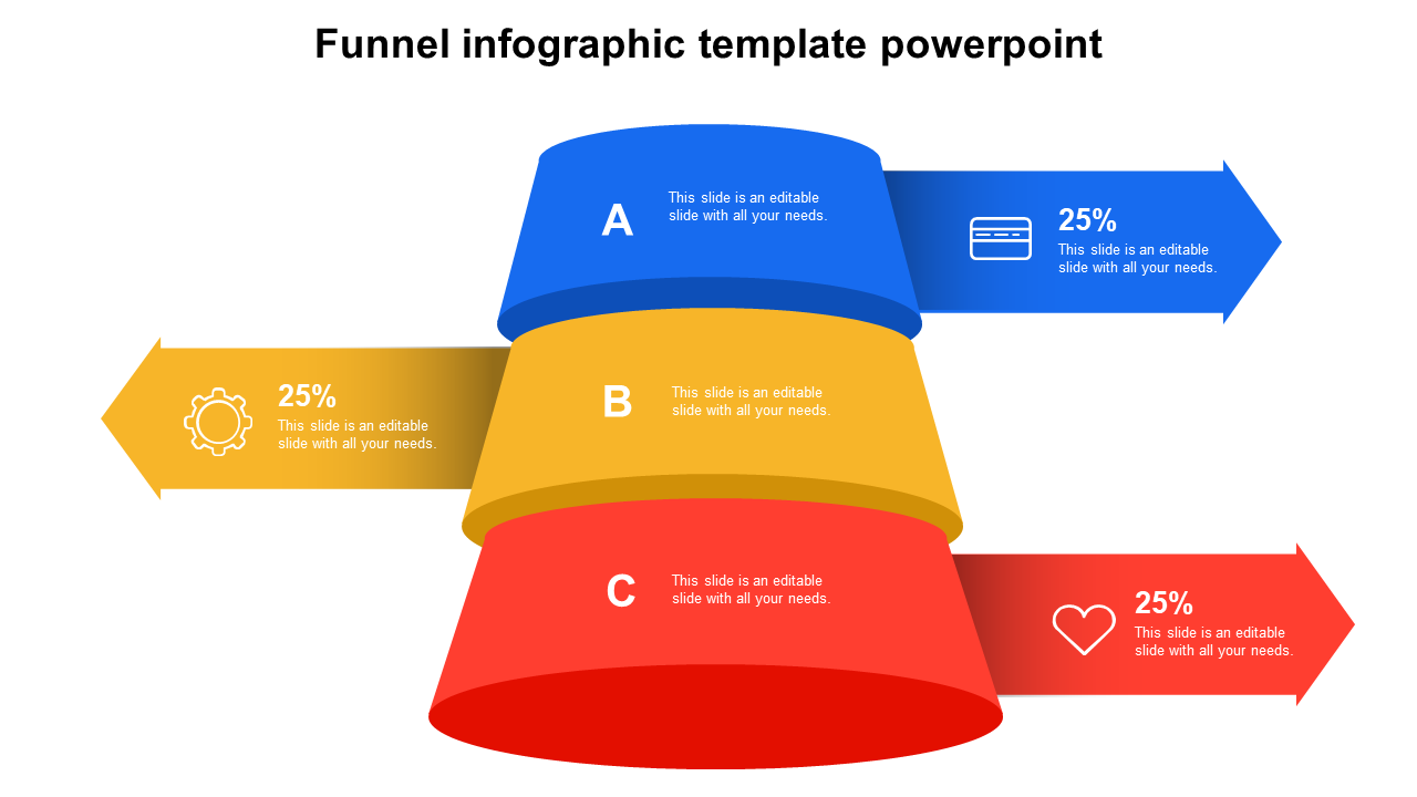 Funnel Infographic Template PPT for Data Visualization