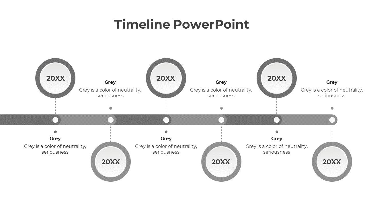 Innovative Editable Timeline PowerPoint with Four Nodes