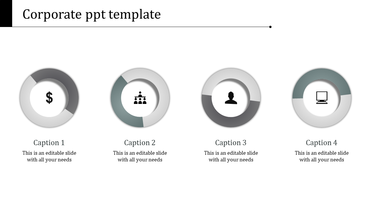 Customized Corporate PPT Templates And Google Slides Design-4 Node