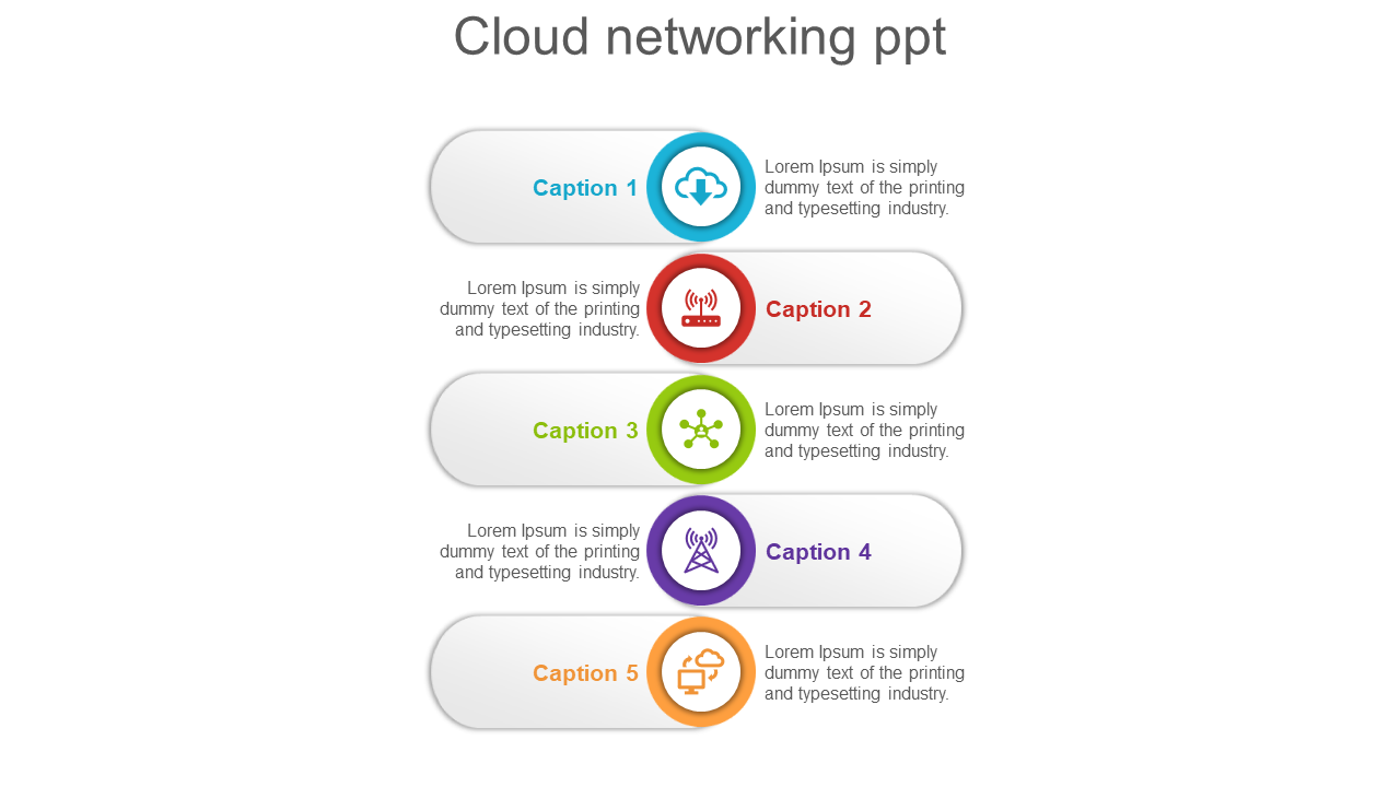 Stunning Cloud Networking PPT Slide Design Template