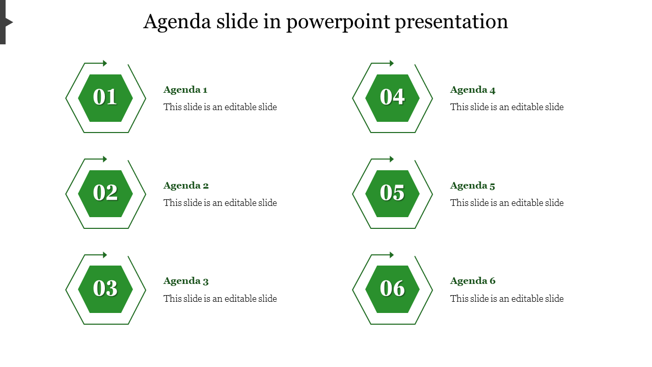 Our Predesigned Agenda Slide in PowerPoint Presentation