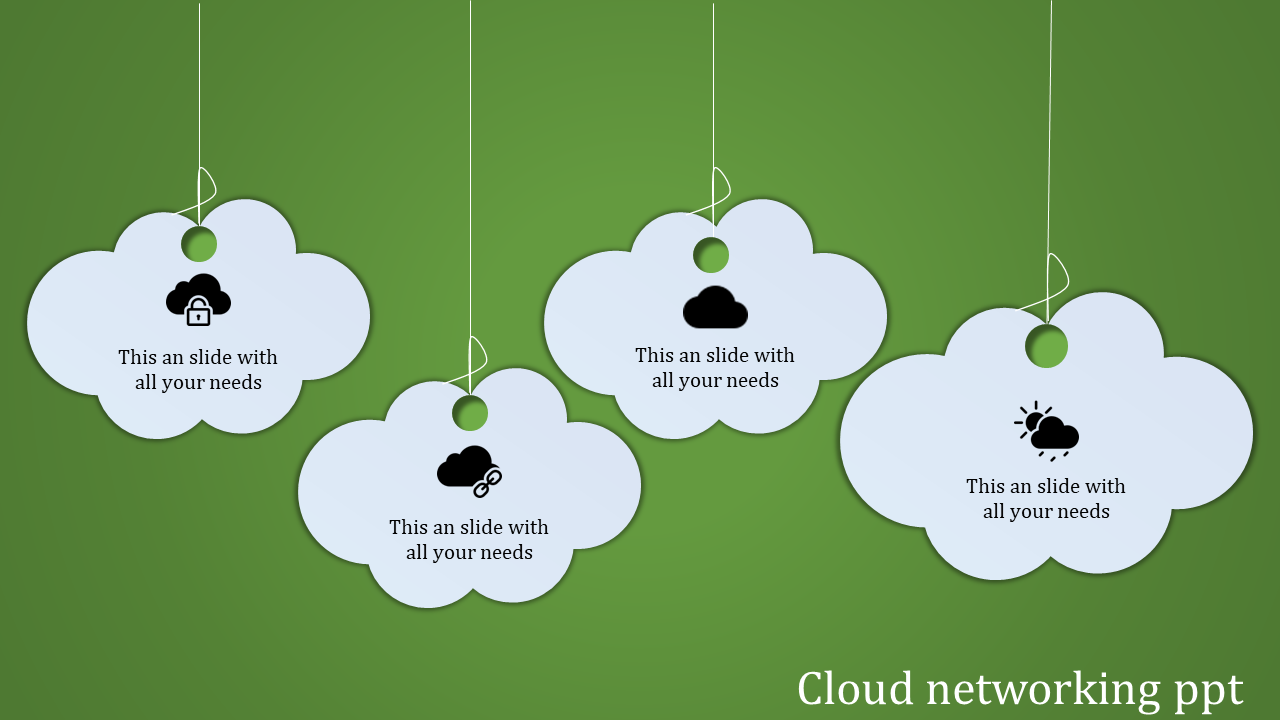 Cloud Networking PPT and Google Slides for IT Solutions