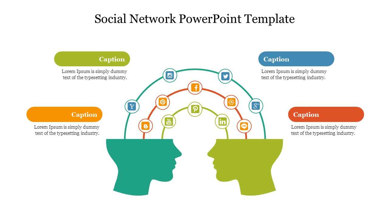 Stunning Social Network PowerPoint Template presentation