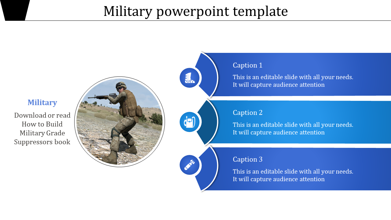 Military PowerPoint Template for Strategic Defense Planning