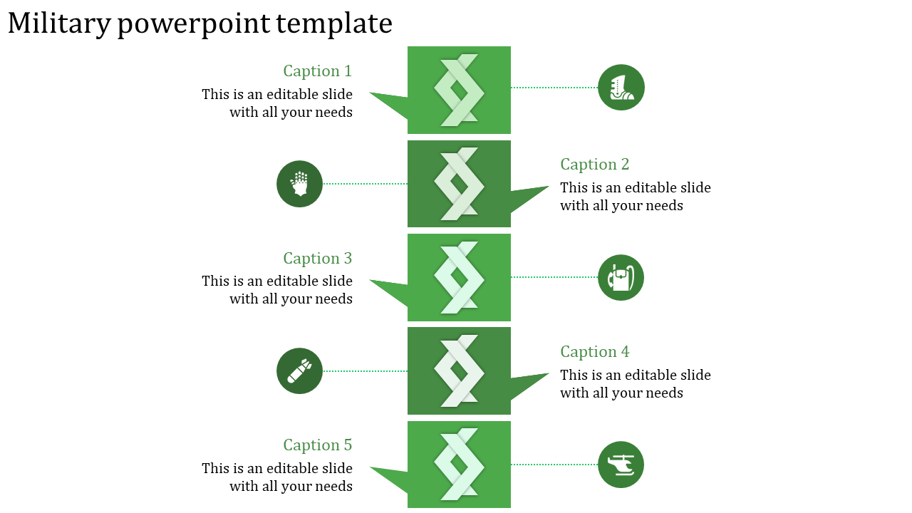 Marvellous Military PowerPoint template presentation