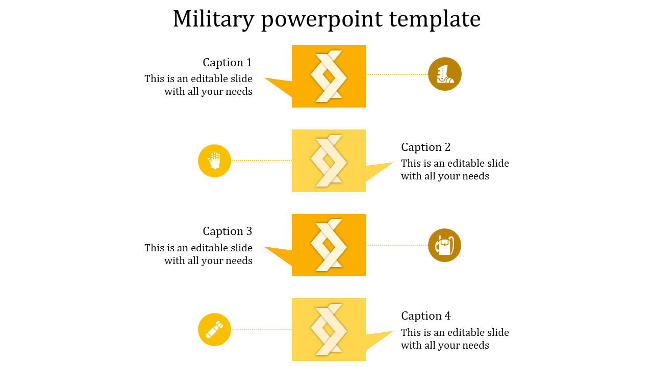 Military PowerPoint Template And Google Slides-Yellow Color