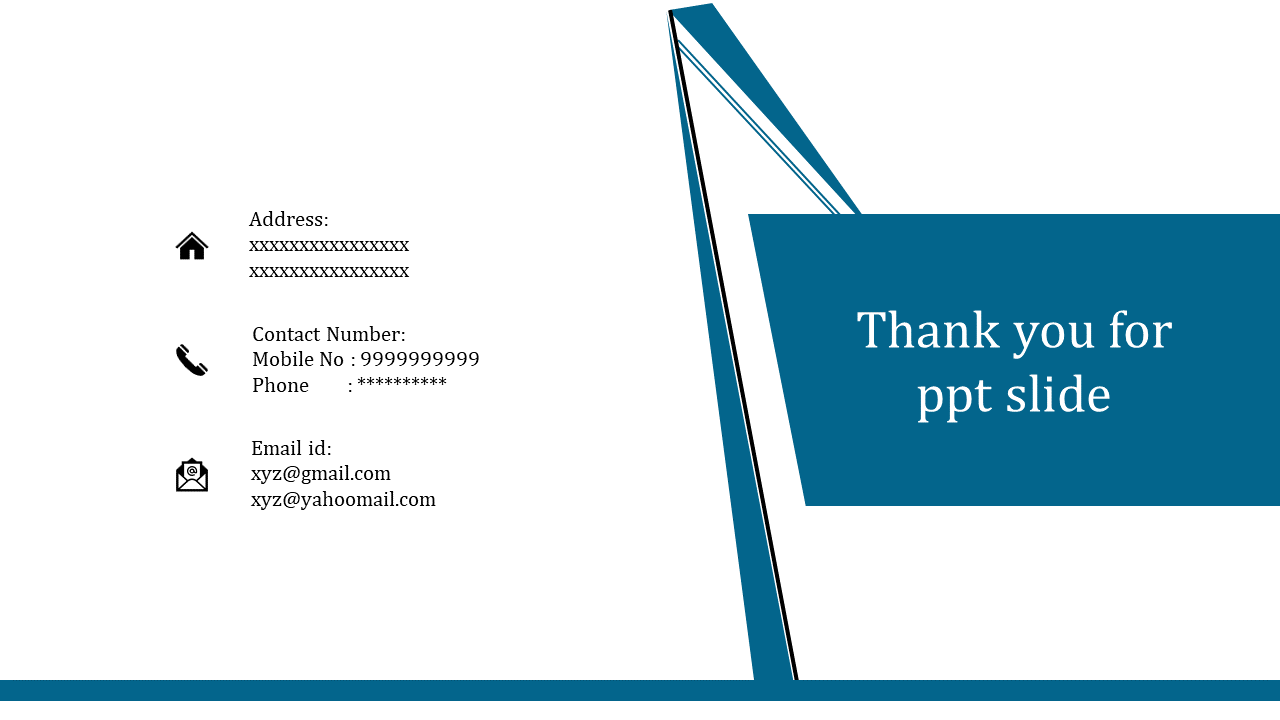 Impressive Thank You For PPT Slide Template Design