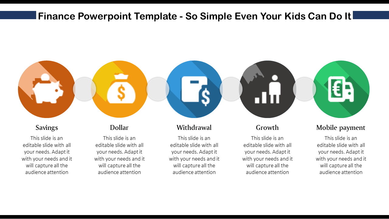 Colorful Finance PowerPoint Template Slide