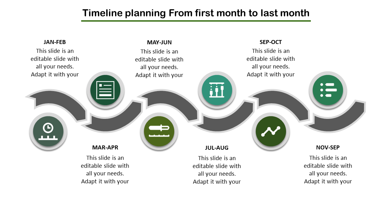 Timeline PPT Template for Project Planning and Management