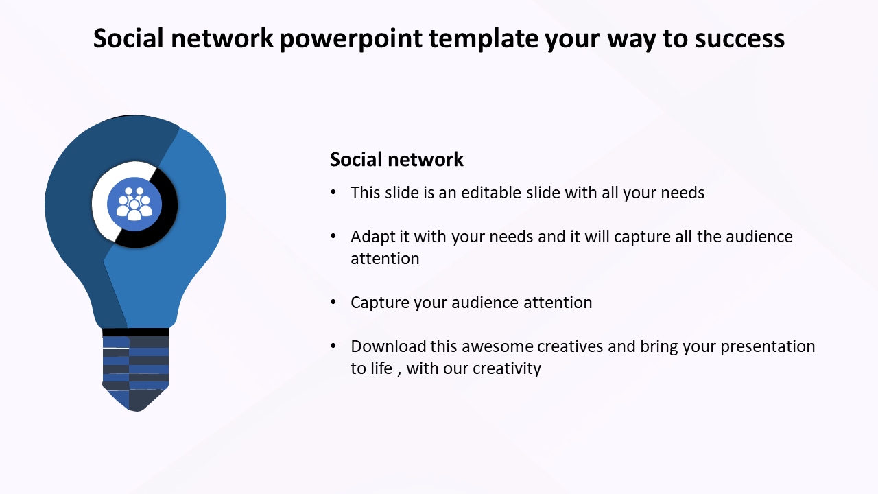 Snazzy Social Network PowerPoint Template Presentation