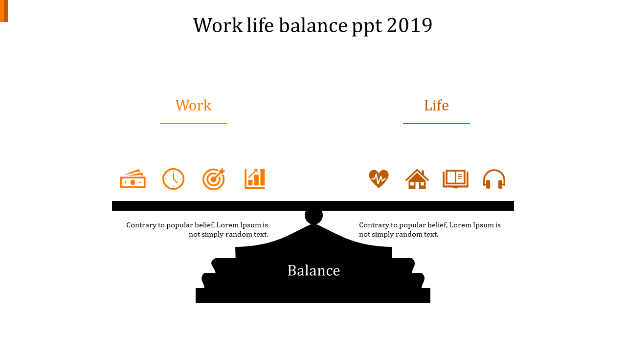 Inventive Work Life Balance PPT 2019 Template Slides