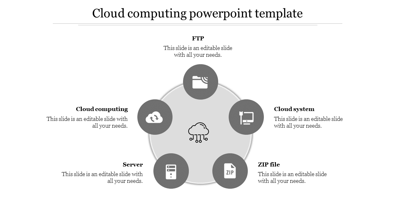 Our Cloud Computing PowerPoint Template Slide Design