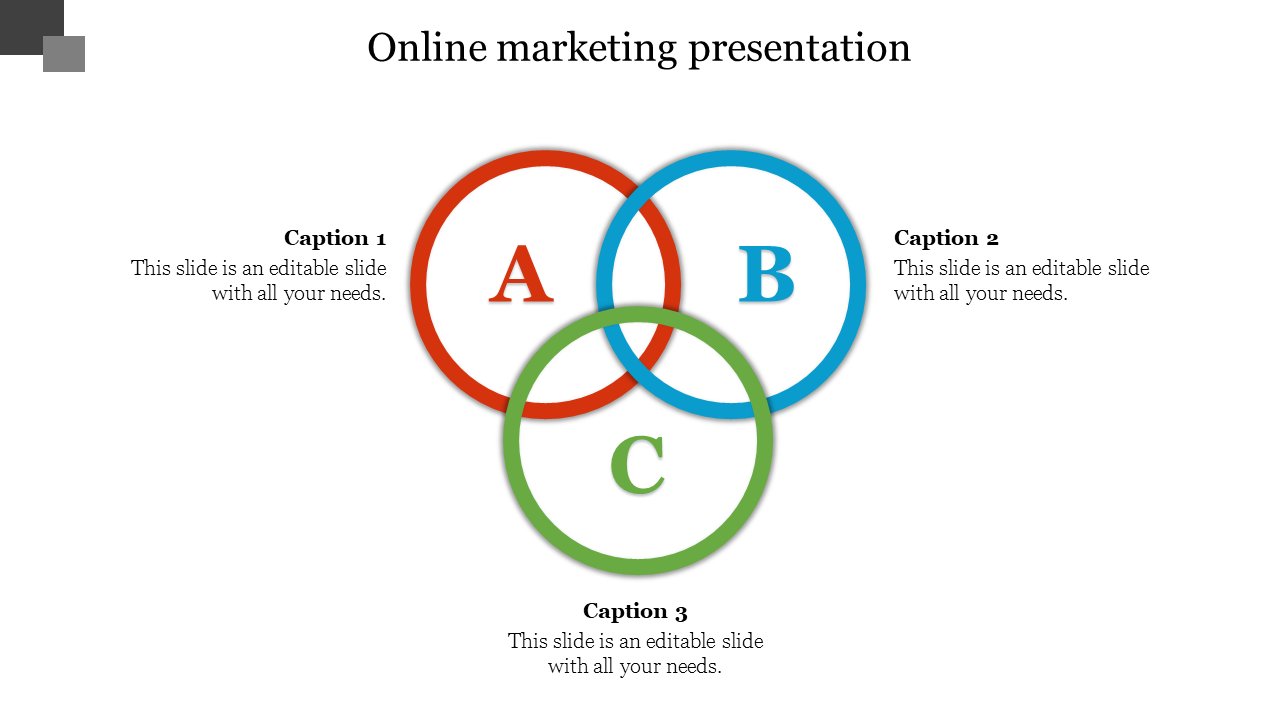 Online Marketing Presentation With Circle Design