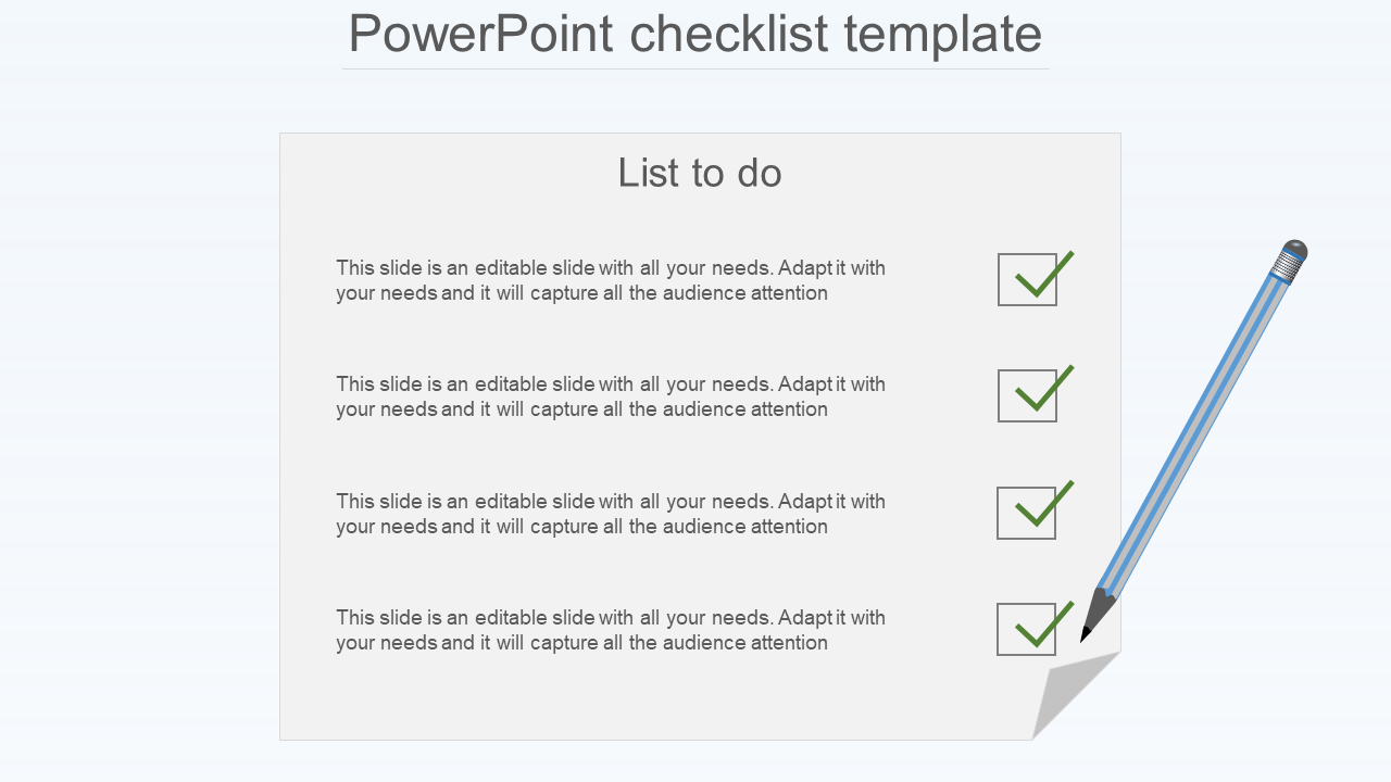 4 Node Checklist PowerPoint Template and Google Slides