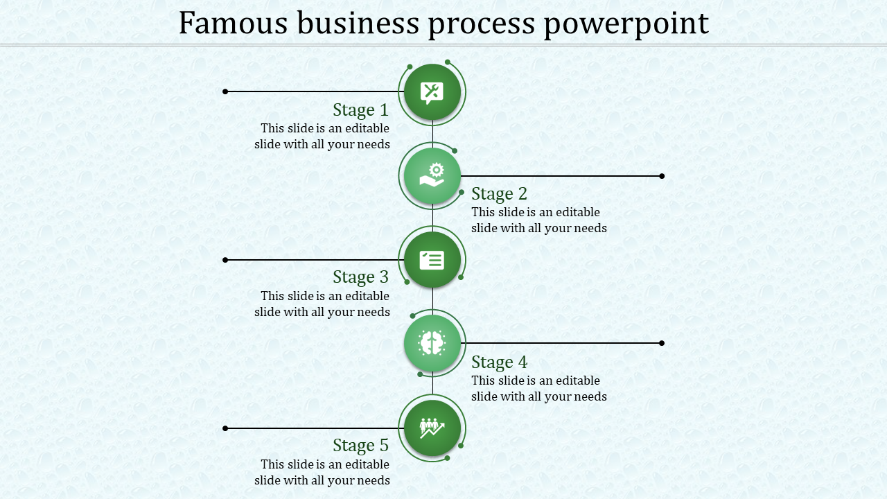 Effective Business PowerPoint  Design With Five Node