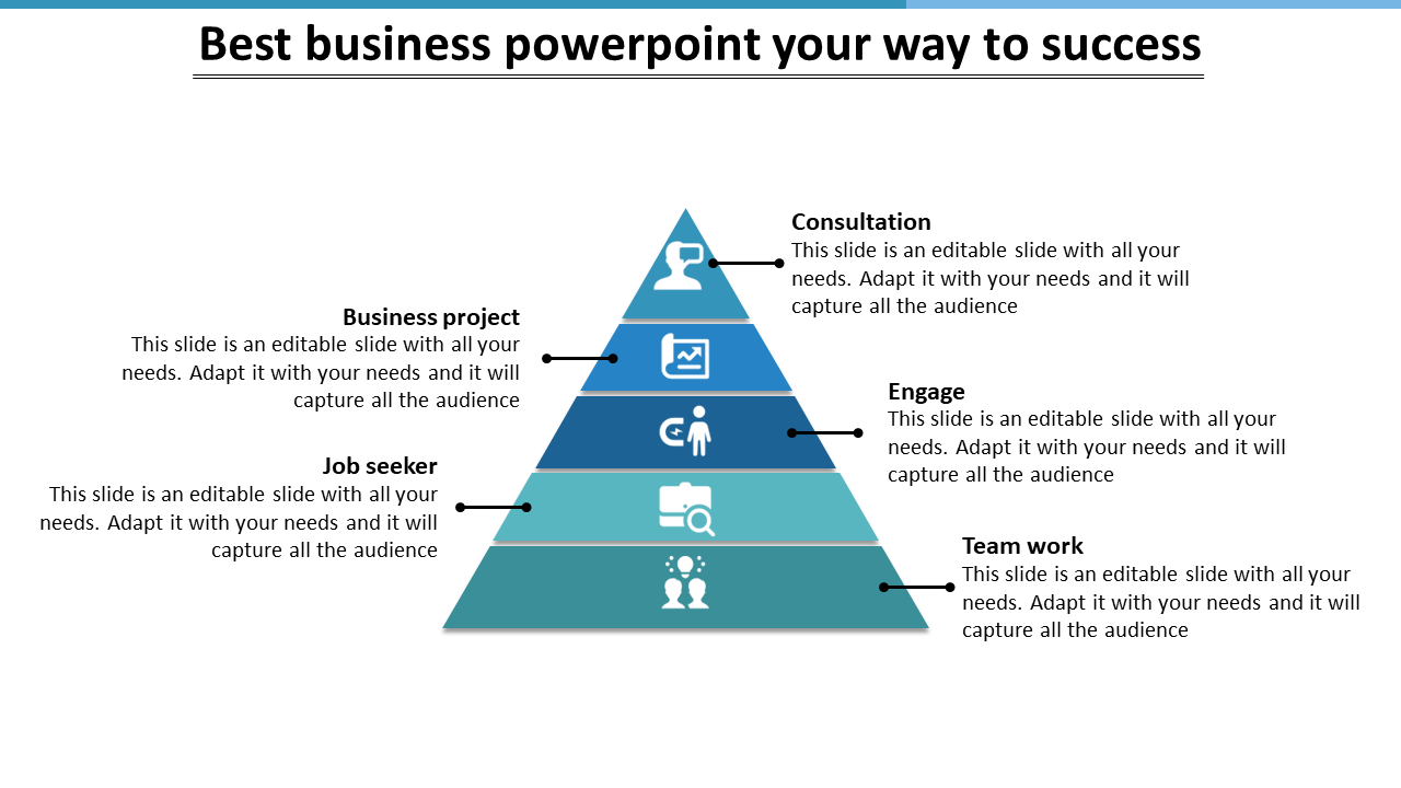 Free Best Business PowerPoint Slide With Triangle Shape 