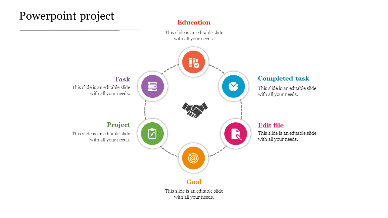 Attractive Project PowerPoint Slide - Circular Loop Model