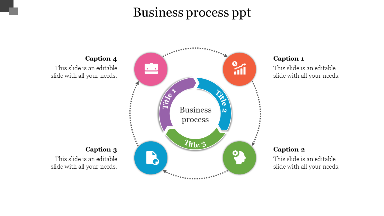 Streamlined Multicolored Business Process PPT Templates