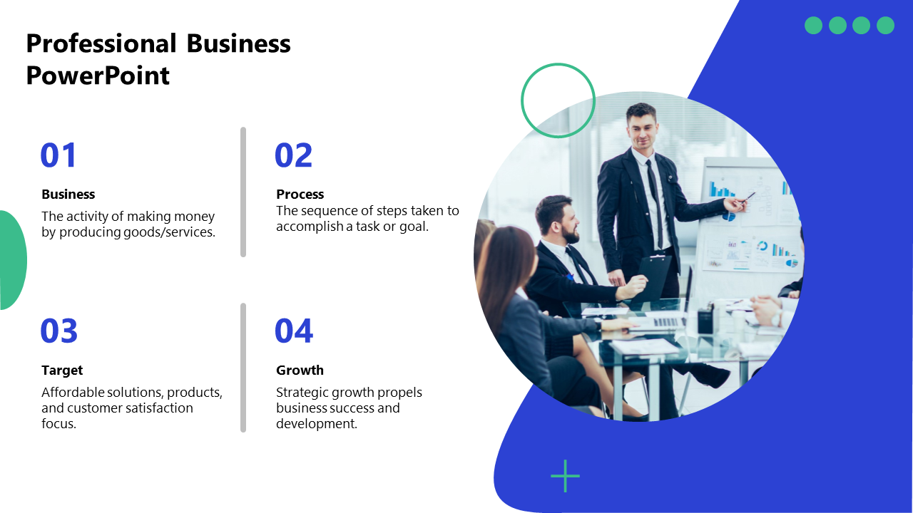 Professional business meeting with a man presenting charts on a whiteboard to a team seated at a glass table.