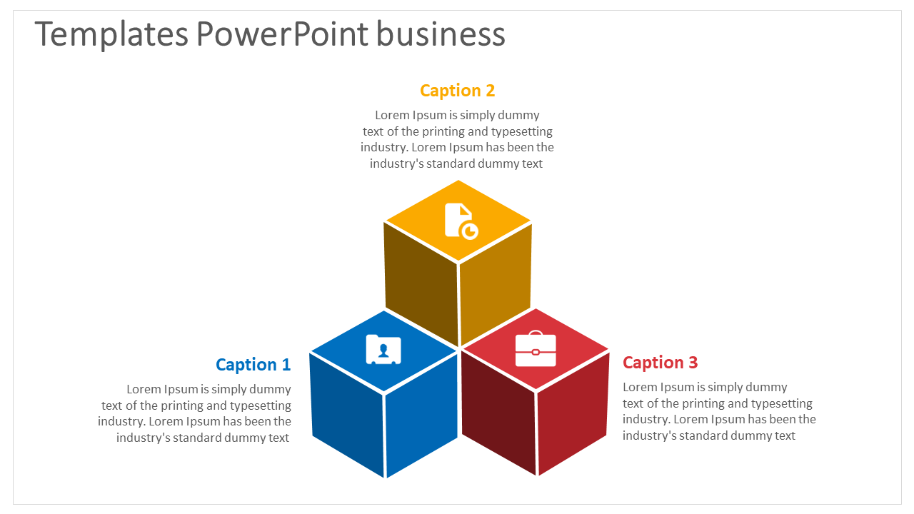 Attractive Templates PowerPoint Business Slides-Cubic model