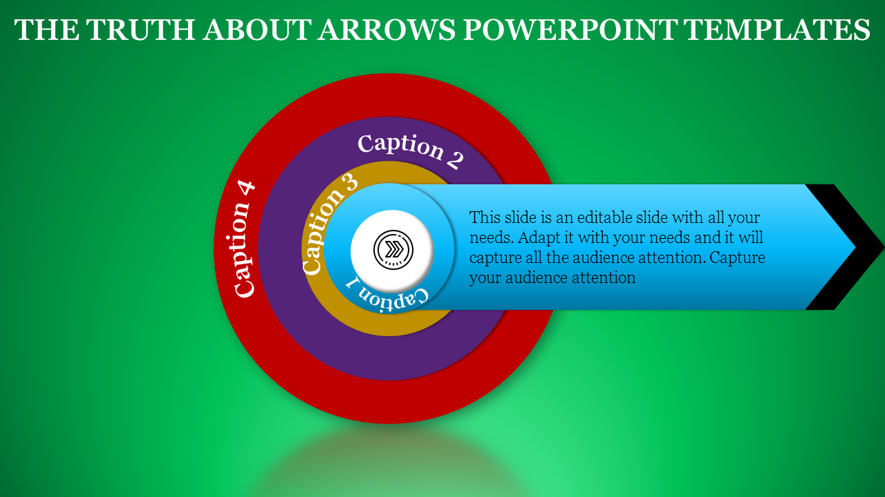 Multicolor Four Node Arrows PowerPoint Templates