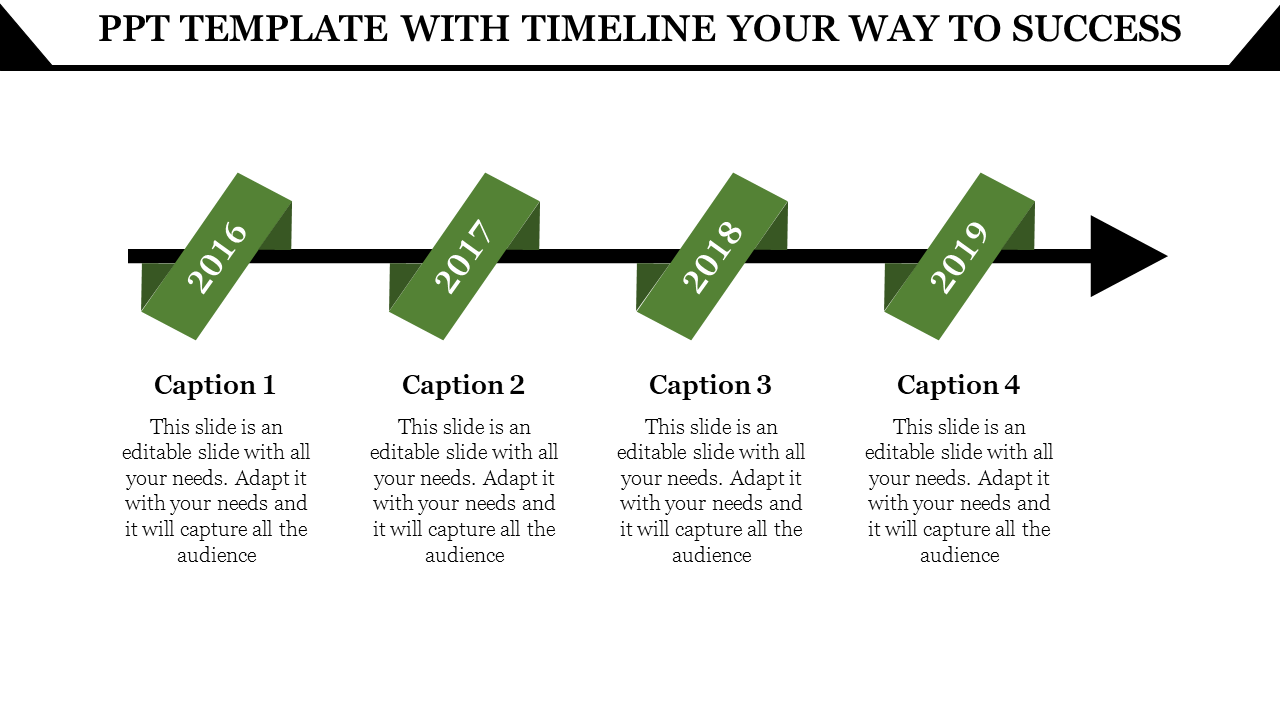 Arrow Model Timeline PowerPoint Template and Google Slides