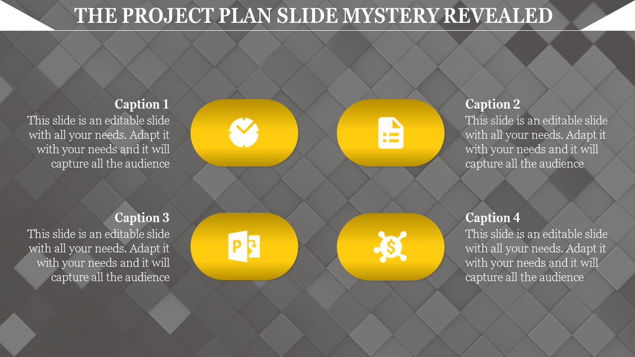 Project Plan PowerPoint Slide for Streamlined Planning