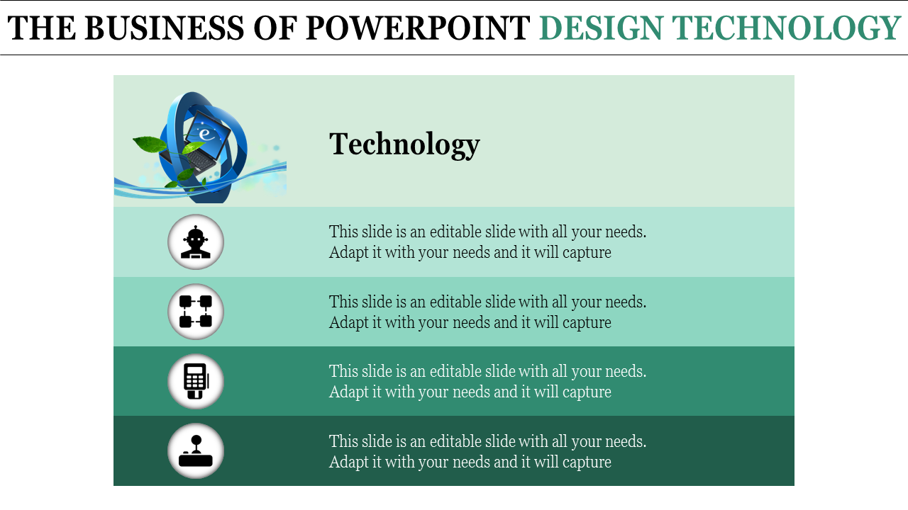 Creative Technology  PowerPoint Template Design 