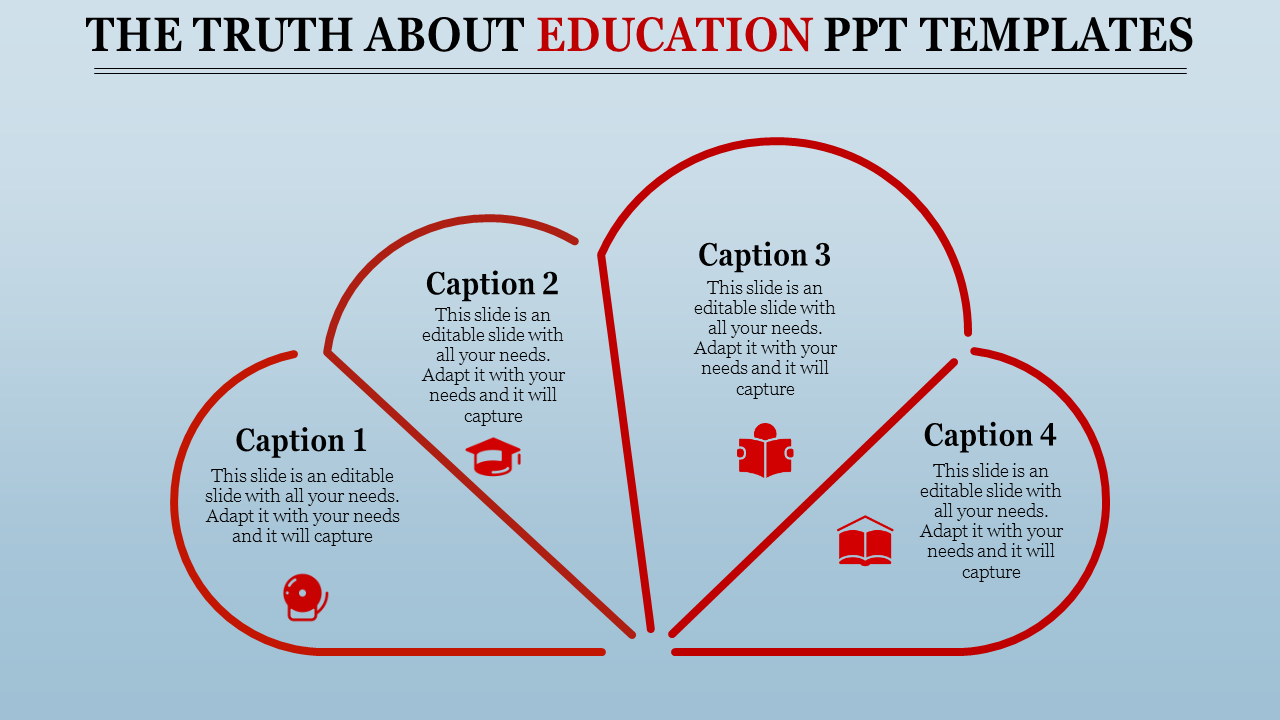 Four Node Education PPT Templates For Presentation