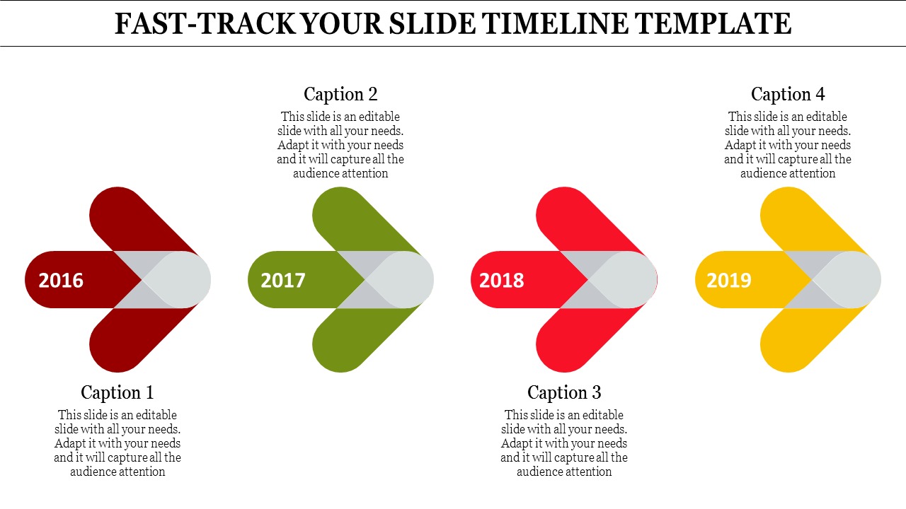 Modern Attractive Timeline PPT Template and Google Slides