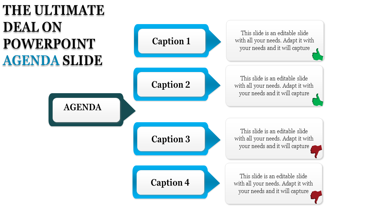 Strategy PowerPoint Agenda Slide template for PPT and Google slides