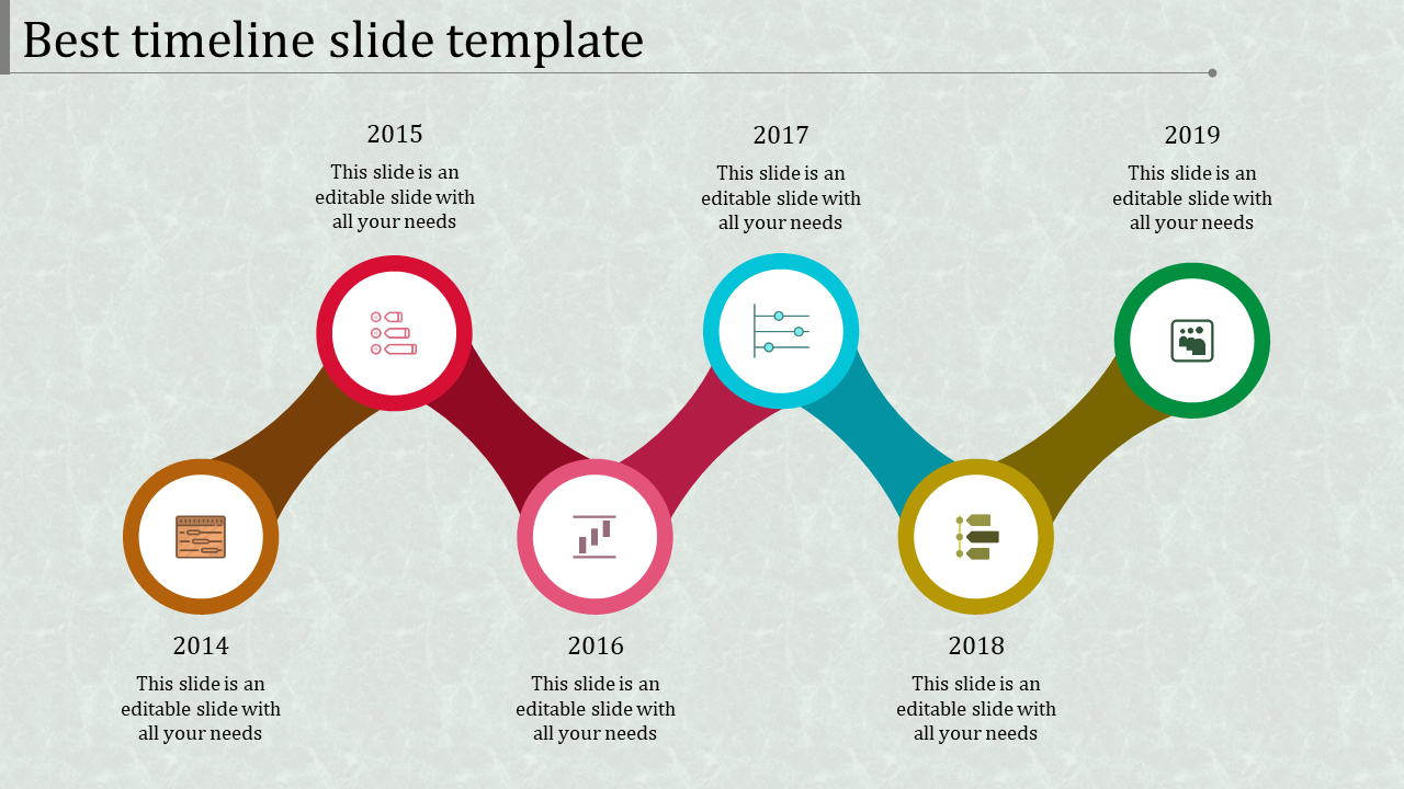 Colorful Timeline PowerPoint PPT Presentation Slide