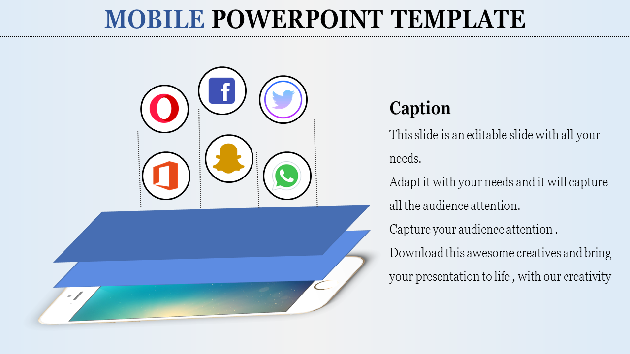 Attractive Mobile PPT Template For Powerpoint and Google Slides