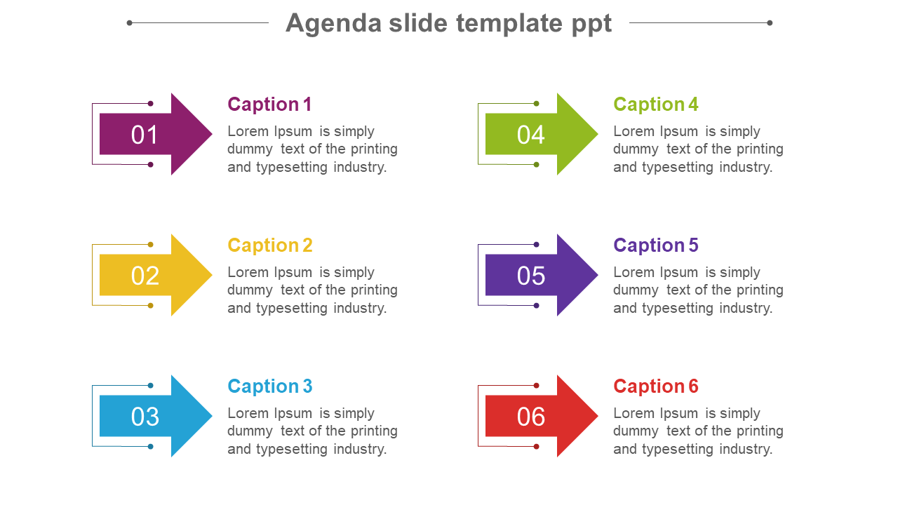 Agenda Slide Template for Structuring Presentations