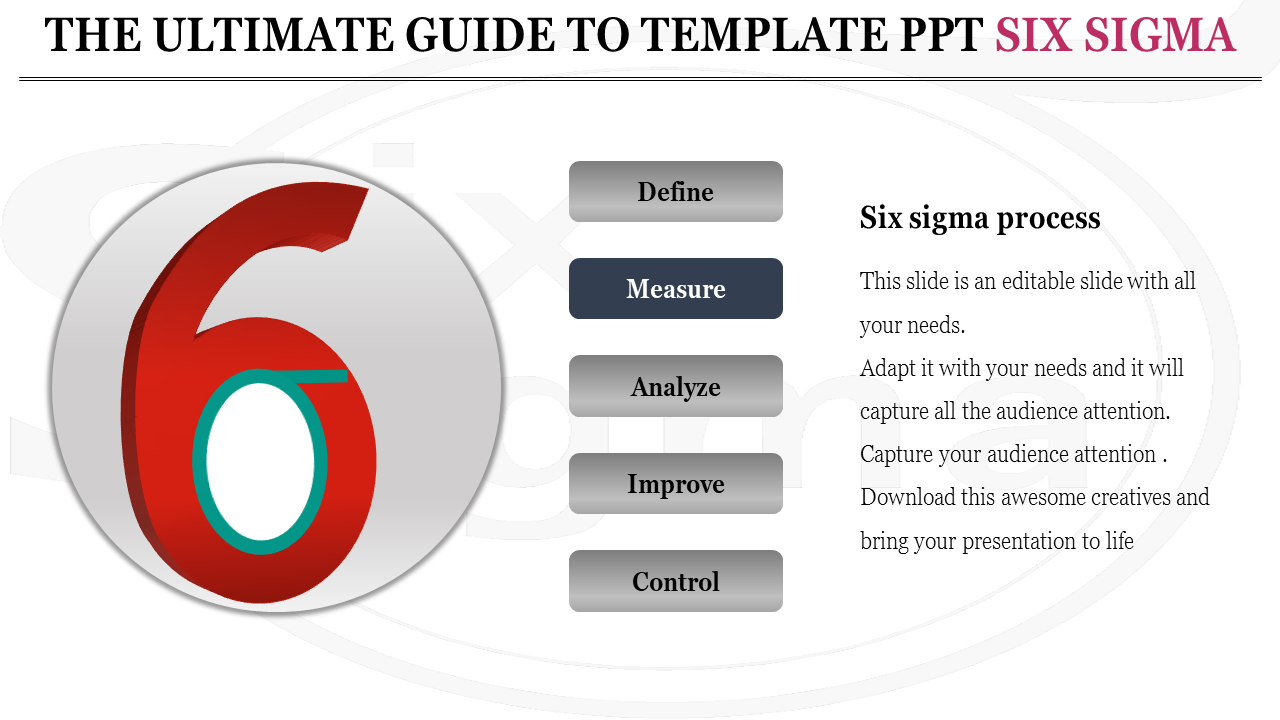 template PPT six sigma