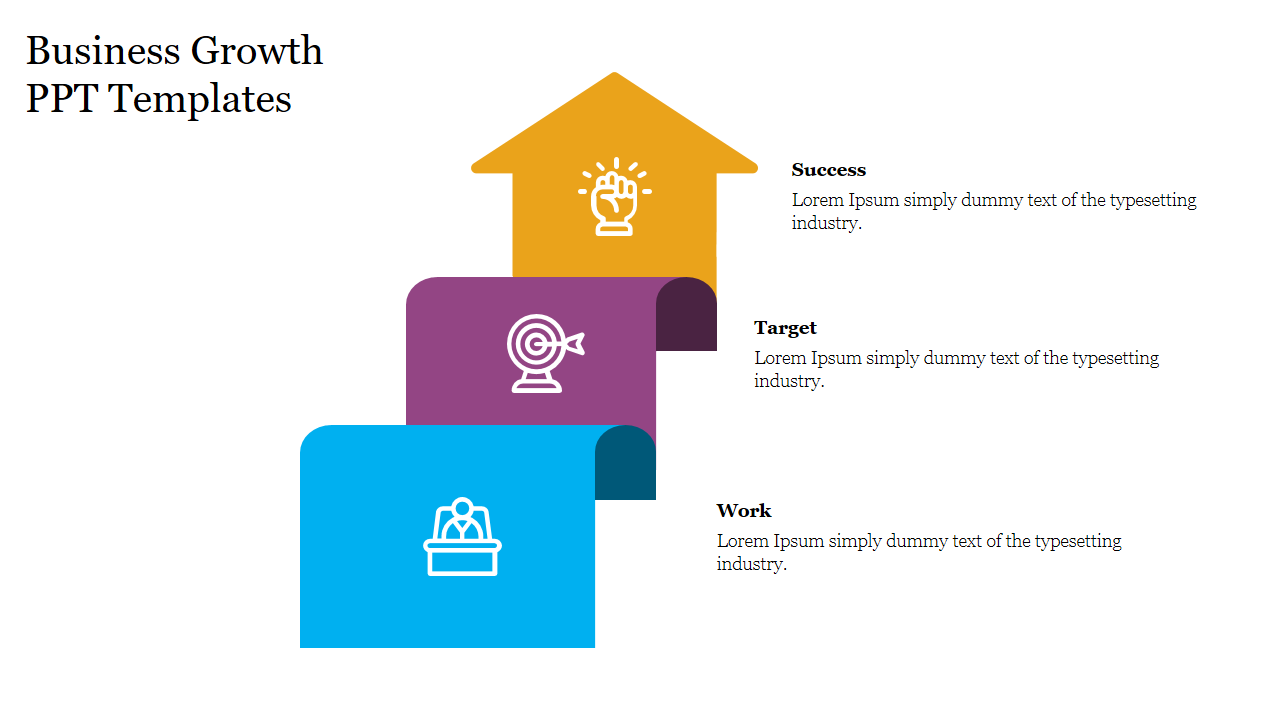 Elegant Business Growth PPT Templates Slide Design