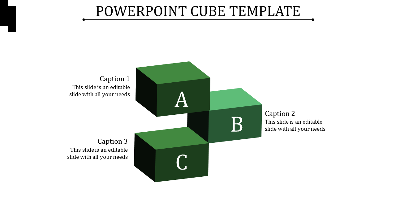 Best Cube PowerPoint Template for Data Representation