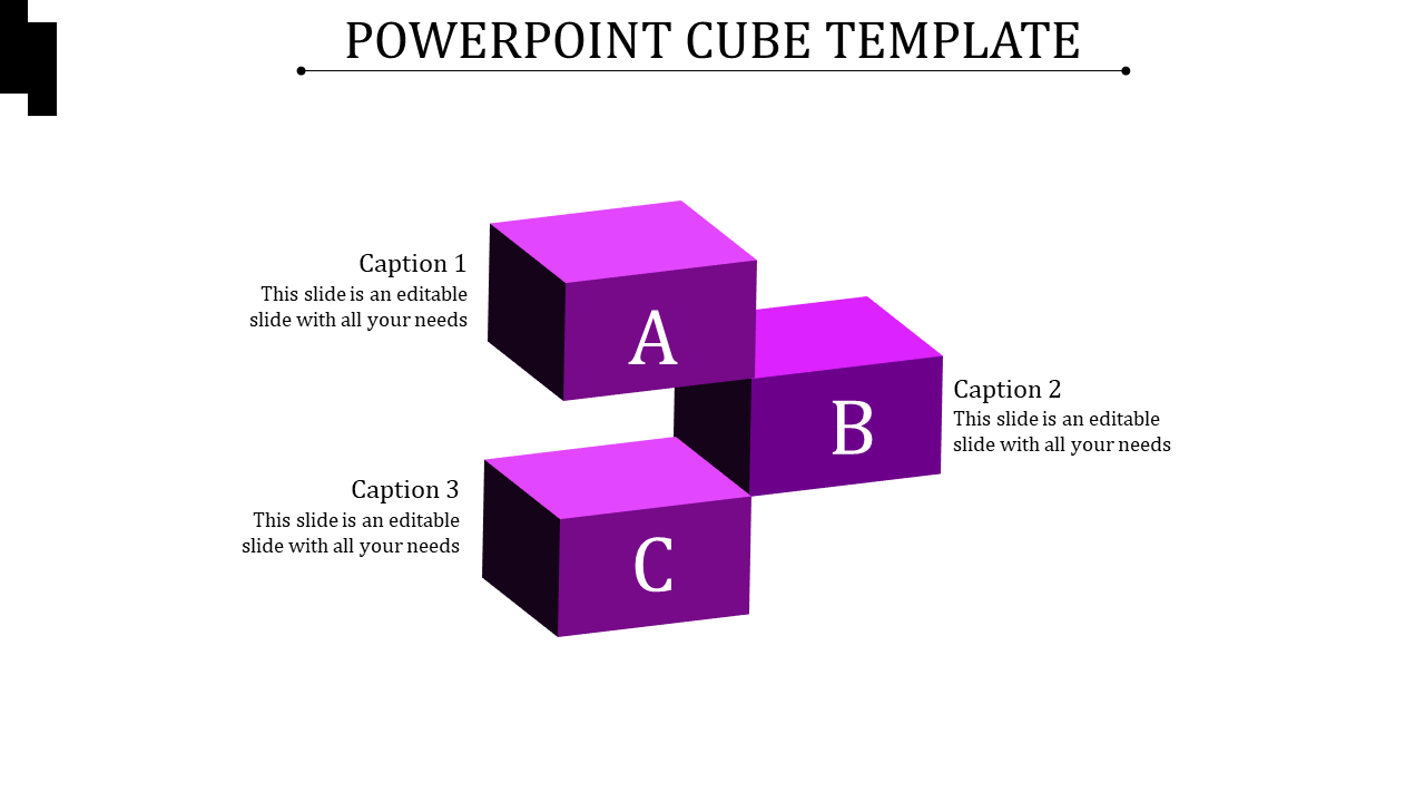 Dynamic 3-D Cube PowerPoint Template & Google Slides Theme